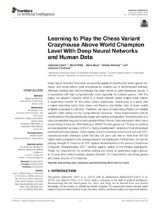 Frontiers  Learning to Play the Chess Variant Crazyhouse Above World  Champion Level With Deep Neural Networks and Human Data